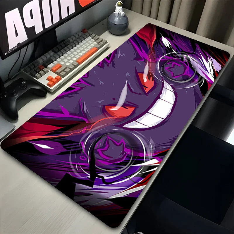 Colorful Gaming Keyboard Rug Laptop Japan Cool Anime Mouse Pad XXL Black P-pokemonS Desk Mat PC G-gengar Gamer Cabinet Mousepad