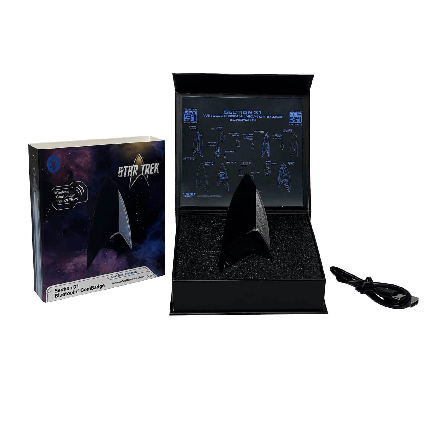 Star Trek Section 31 Bluetooth ComBadge with Chirp Sound Effect - 