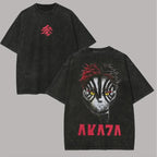 Akaza Koyuki T-shirt: Washed Oversized Anime Graphic Tee