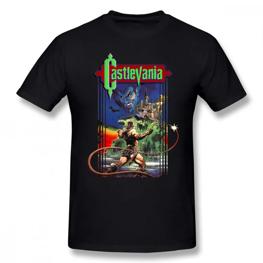 Castlevania T-Shirt CASTLEVANIA T-Shirt surdimensionné T-Shirt décontracté chemise 100 coton homme imprimé manches courtes drôle T-Shirt