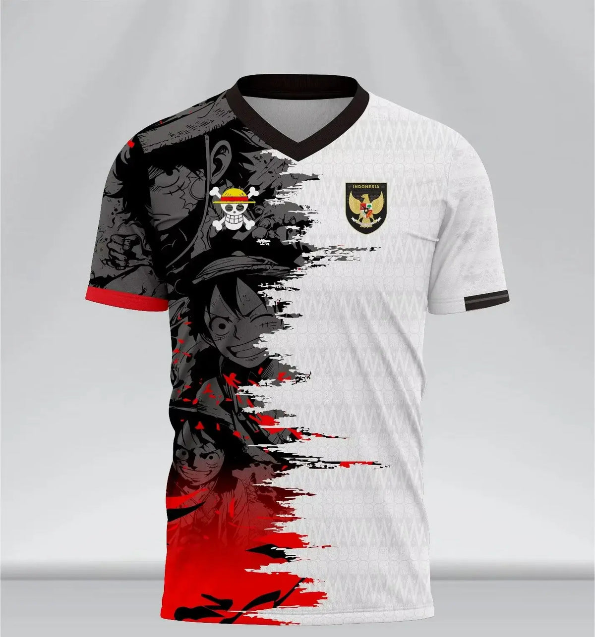 Luffy One Piece Indonesia Jersey Oversized Anime Shirt