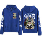 Demon Slayer Zipper Hoodie 2025 Harajuku Sweatshirt