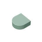 Gobricks Tile Round 1 x 1 Half Circle Extended | Compatible Brick Building Block