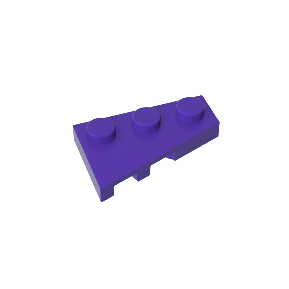 Gobricks GDS-547 Wedge Plate 3 x 2 Right | Compatible Building Block for DIY Creations