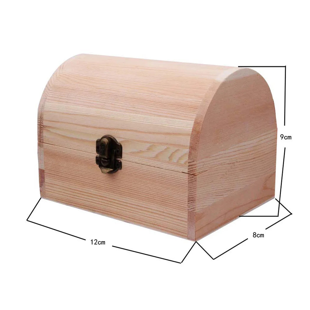Trinket Wooden box Decorate Plain Small/Large Storage Wedding Wooden Arched Hinged Gift Jewellery Keepsake Pine