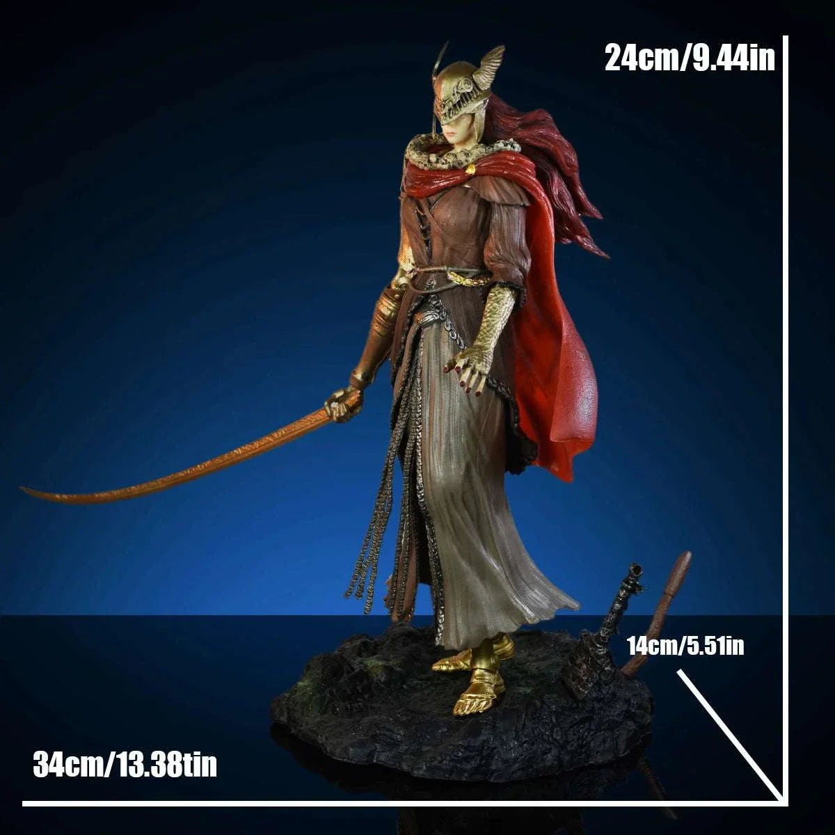 Malenia Blade of Miquella Anime Figure, ELDEN RING Valkyrie Figurine PVC Statue 24 CM