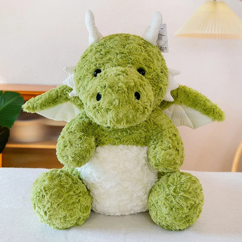 Green Little Flying Dragon Plush Toy – Soft Stuffed Dragon Pillow