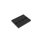 Gobricks GDS-980 Tile, Modified 3 x 4 with 4 Studs in Center | Compatible Building Block for DIY and MOC