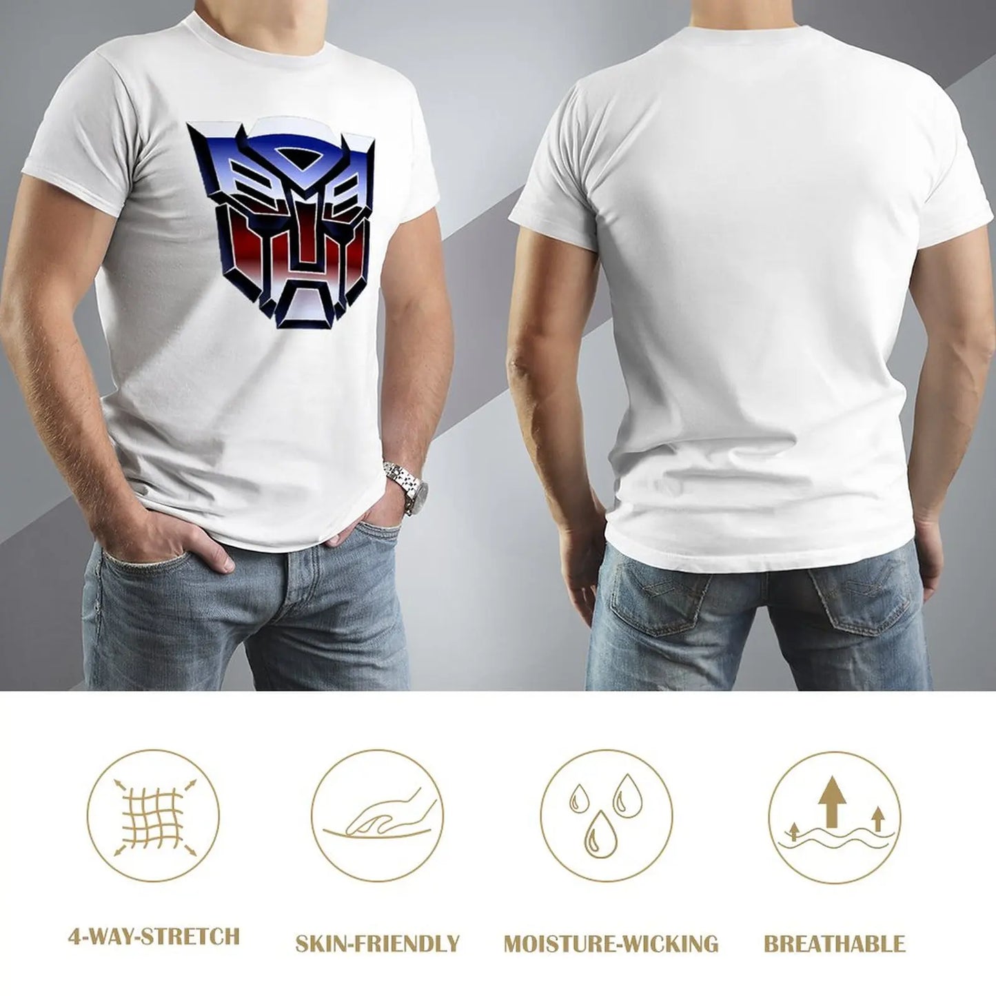 Harajuku Transformer  Black Decepticon Soundwave  Wordtee Vintage 21 T-shirt  Move T-shirts Classic Humor Graphic Aactivity Comp