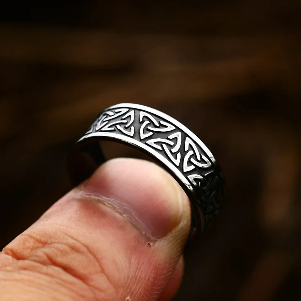 Fashion Vintage Vikings Valknut Ring For Men Women Stainless Steel Simple Rings Party Personalized Jewelry Gifts Dropshipping
