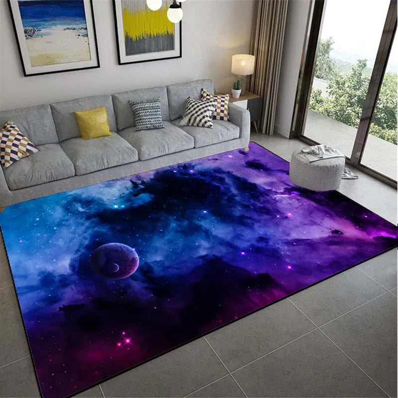 Space Planet Carpet Starry Sky Carpets In The Living Room Rug Illusion Rugs Home Decoration Bedroom Mat Children Carpet Area Rug