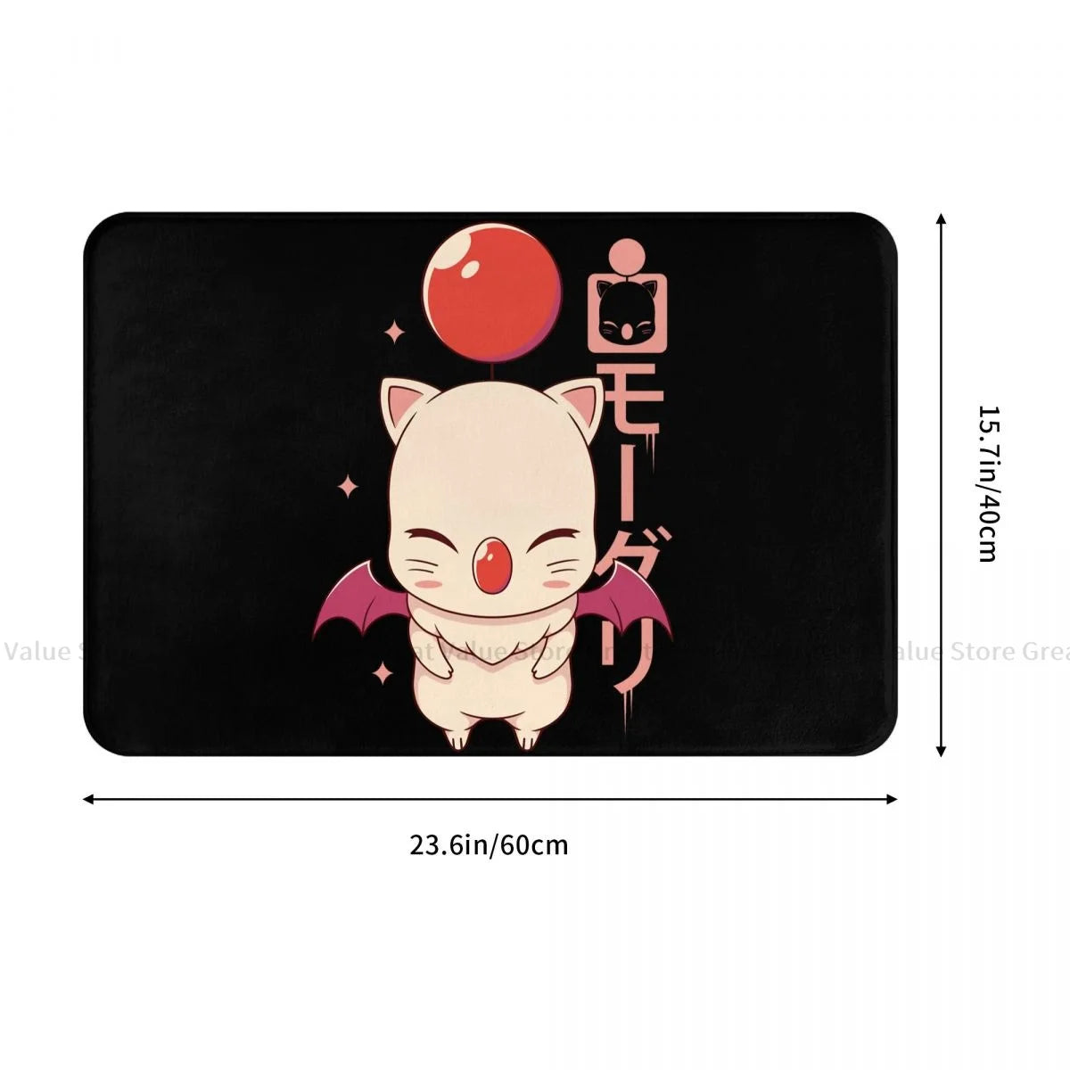 Tapis de salle de bain de jeu Final Fantasy XIV, paillasson Moogle Kupo, de cuisine, de porte d'entrée, de décoration de maison