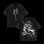 Demon Slayer Kokushibo T-shirt Vintage Washed Cotton Tee