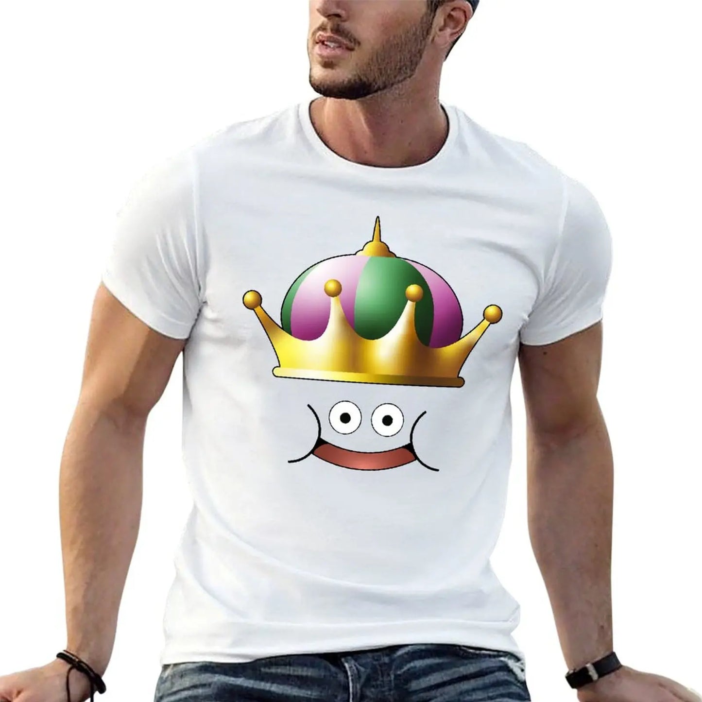 King Slime Face Dragon Quest essentiel pour T-shirt de qualité supérieure T-shirt Harajuku Sport Humor graphique Fitness taille américaine