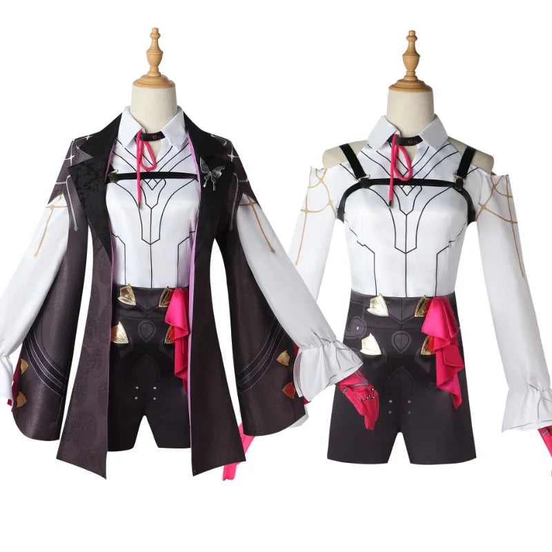 Kafka-Cosplay de Anime Honkai: disfraz de Star Rail, dulce y encantador uniforme de combate para mujer, ropa de juego de rol para fiesta de Halloween