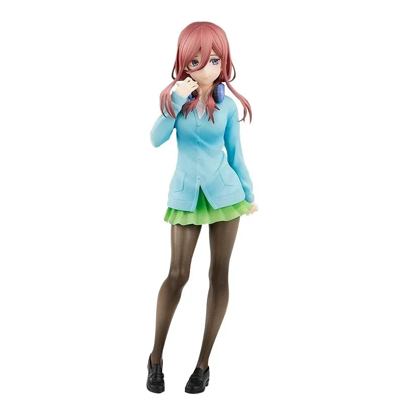 18cm Anime Figure The Quintessential Quintuplets Nakano Ichika Nino Itsuki School Uniform Static Collection Model PVC Doll Toys