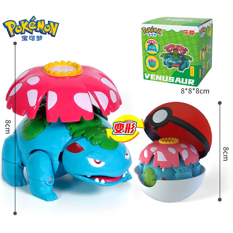 Pokemon Pokeball Anime Figures Toys, Pikachu Gengar Dragonite Snorlax Lapras Pocket Pokeball Toys