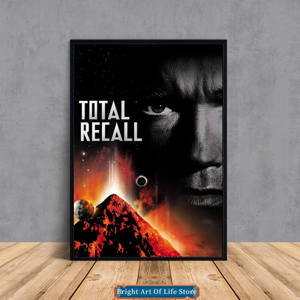 Total Recall (1990) Classic Movie Poster Star Cover Photo Canvas Print Apartment Home Decor Wall Painting (Unframed)