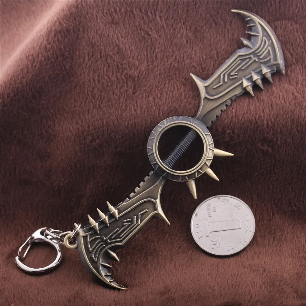 12cm League of Legendes the Glorious Executioner Draven Keychain for Men Metal Model Key Ring Key Holder Fans Bag Car Jewelry