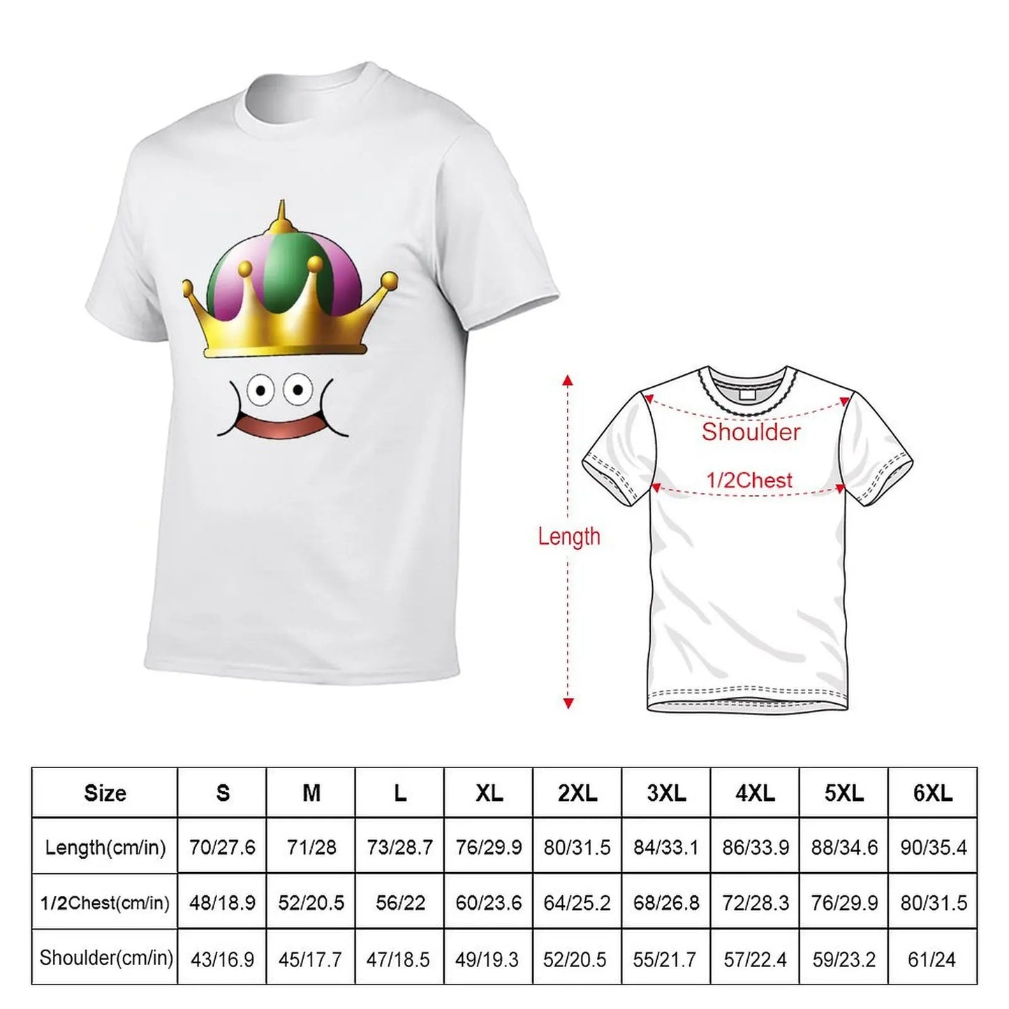 King Slime Face Dragon Quest essentiel pour T-shirt de qualité supérieure T-shirt Harajuku Sport Humor graphique Fitness taille américaine