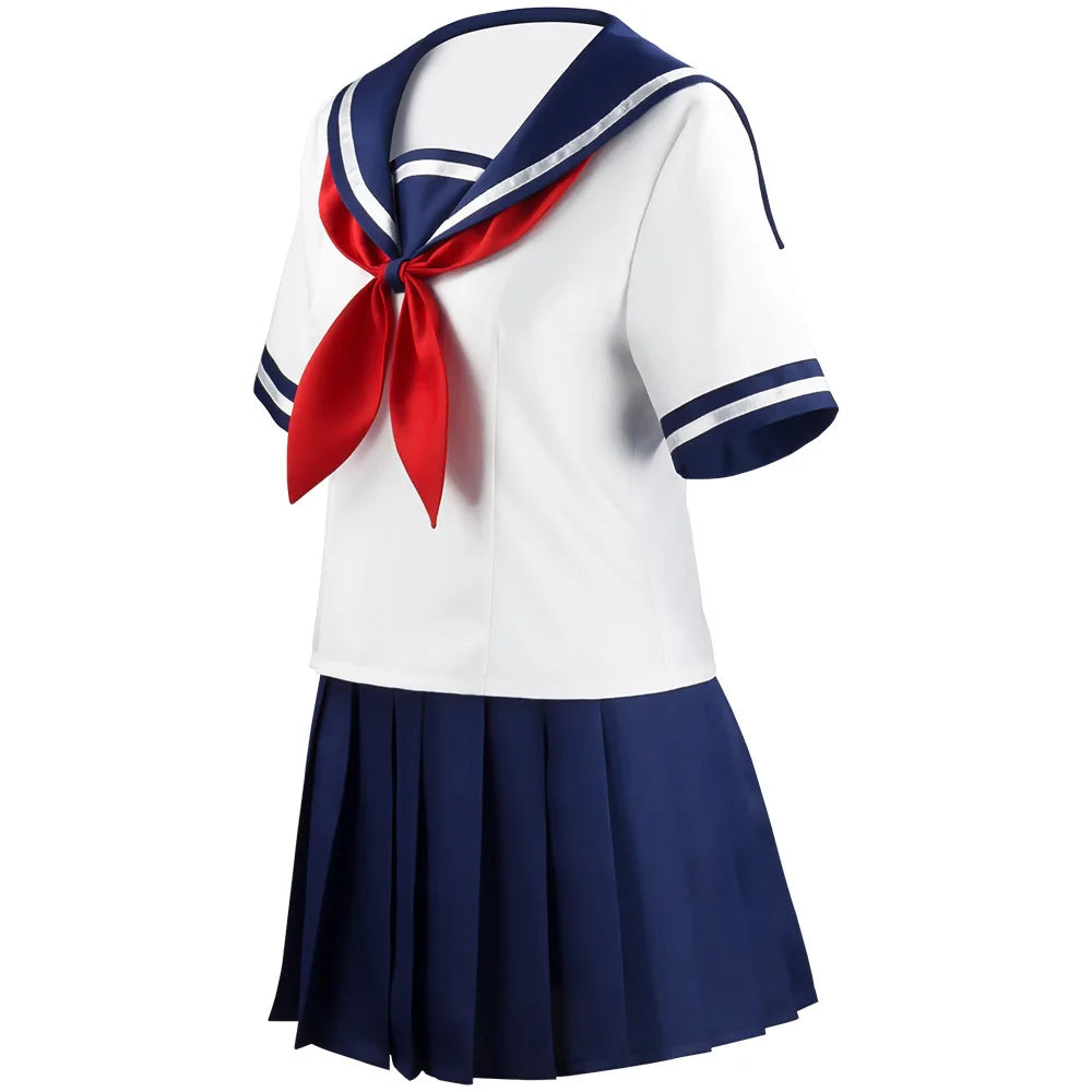 Costume de Cosplay de simulateur de jeu Yandere, uniforme Ayano Aishi, tenue d'école Chan JK pour femmes, Costume de marin, T-shirt + jupe, cadeau de Cosplay