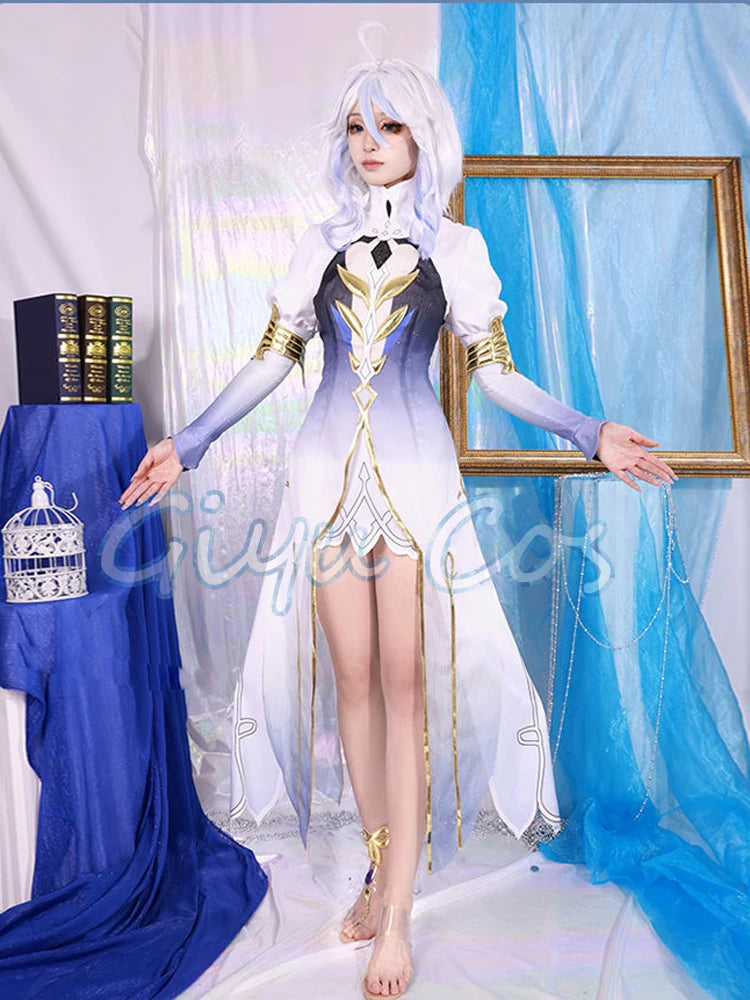 Genshin Impact Furina Focalors disfraz diario de Cosplay ropa uniforme de carnaval disfraces de fiesta de Halloween mascarada juego de mujer