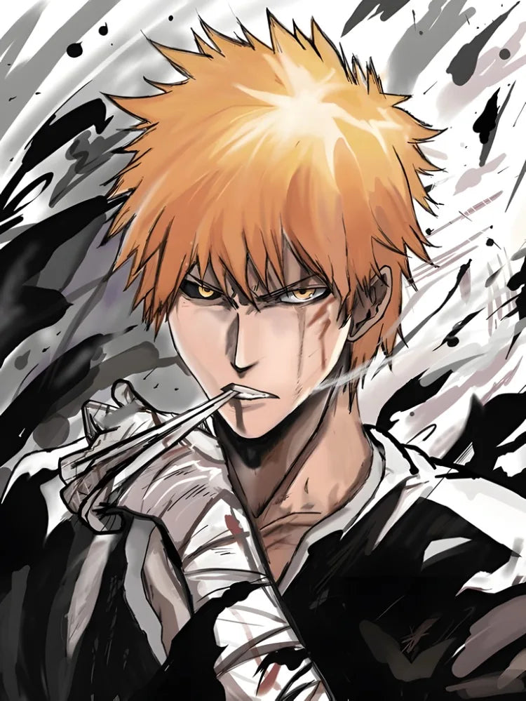 BLEACH DIY Diamond Painting Kurosaki Ichigo Zaraki Kenpachi Poster Hand Diamond Embroidery Home Room Decor Kids DIY