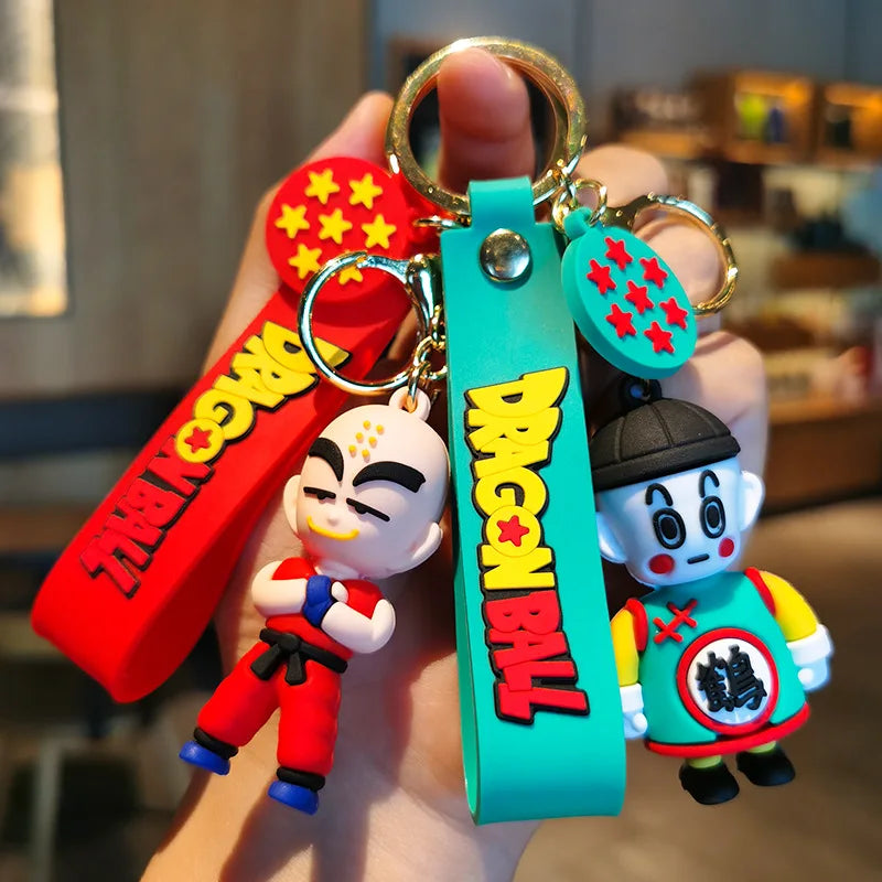 Dragon Ball Z Anime Keychain Super Saiyan Goku Master Roshi Buu Gohan Accessories Car Key Chains
