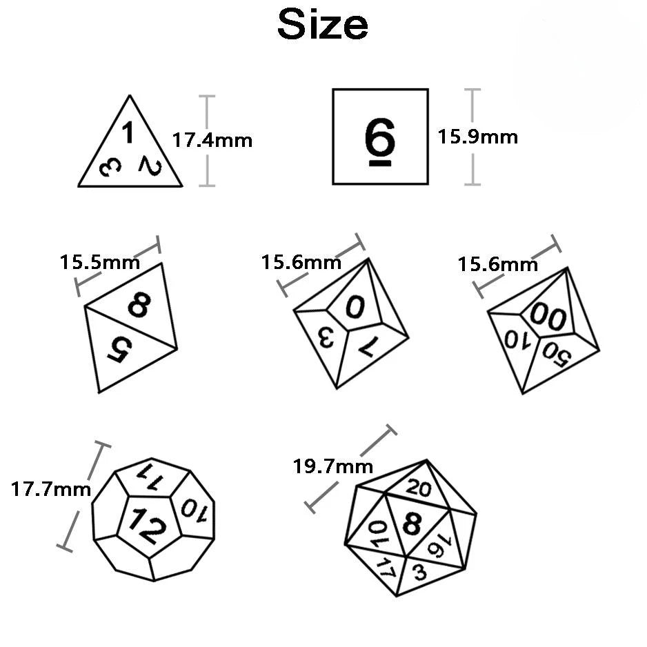 Dice DND Polyhedral Dice Set Printing Spider Web Unique Popular Fantasy Design For DND TRPG RPG Board Game Party Game Dices Kit