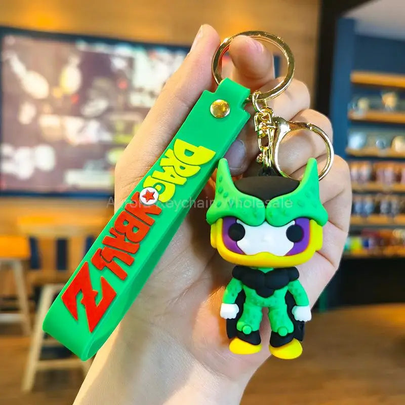 Dragon Ball Z Anime Keychain Super Saiyan Goku Master Roshi Buu Gohan Accessories Car Key Chains