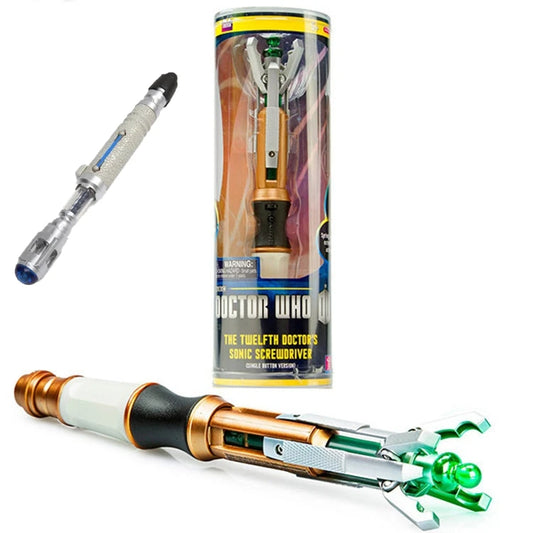 NEW Toy Figures Screwdriver 12th 10th Official Doctor Who Movie Props Model Sonics Pen Light Sounds Toys For Kids Holiday Gifts