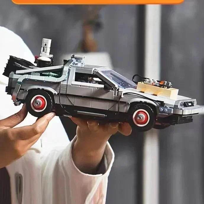 LEGO 10300 DeLorean Back to the Future Time DMC-12 Machine Sport Car Building Blocks Fit Bricks Toys for Kids Chritmas Gift Set - wood