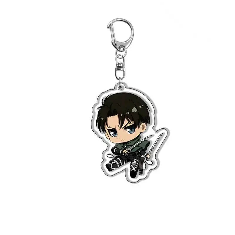 Anime Keychain Cute Cartoon Keychain Car Accessories for Men Bag Pendant Shingeki No Kyojin Friend Gifts Jewelry