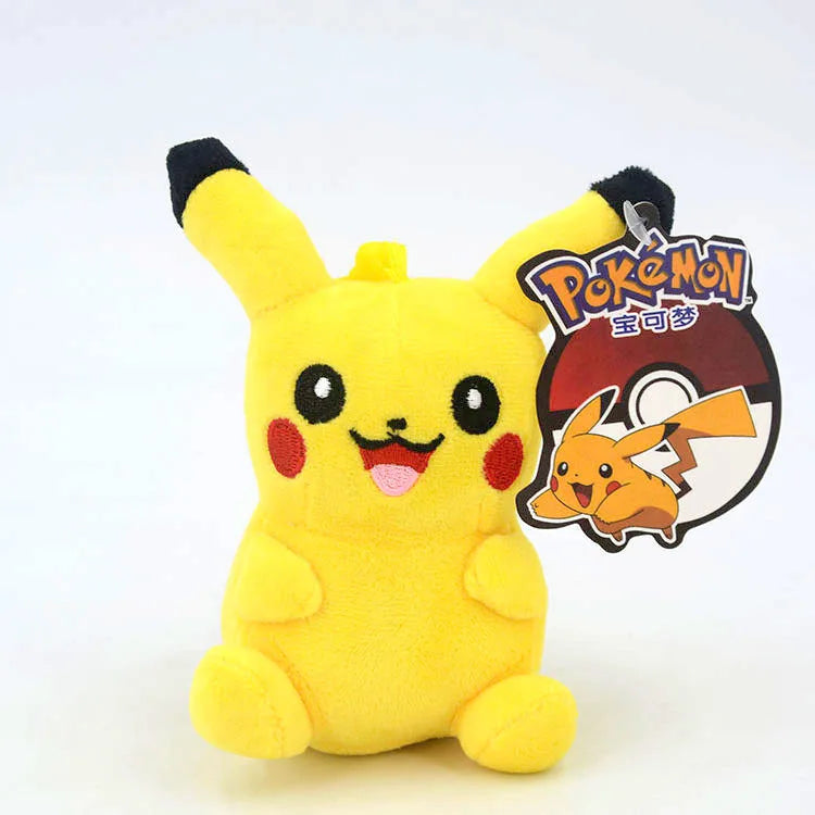 Pokemon Plush Keychain Action Figure Pikachu Key Chain Psyduck Bulbasaur Keyring Backpack Pendant Plushies Accessories Gift