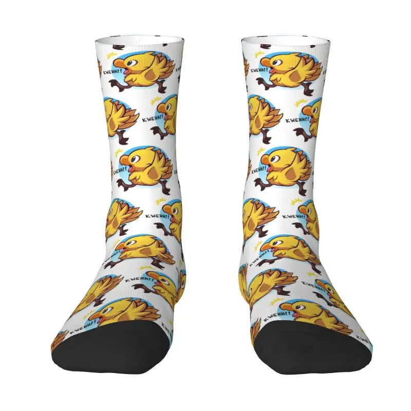 Novelty Men's Science Game Final Fantasy Dress Socks Unisex Warm Comfortable 3D Print Kids Chocobo Moogle Crew Socks