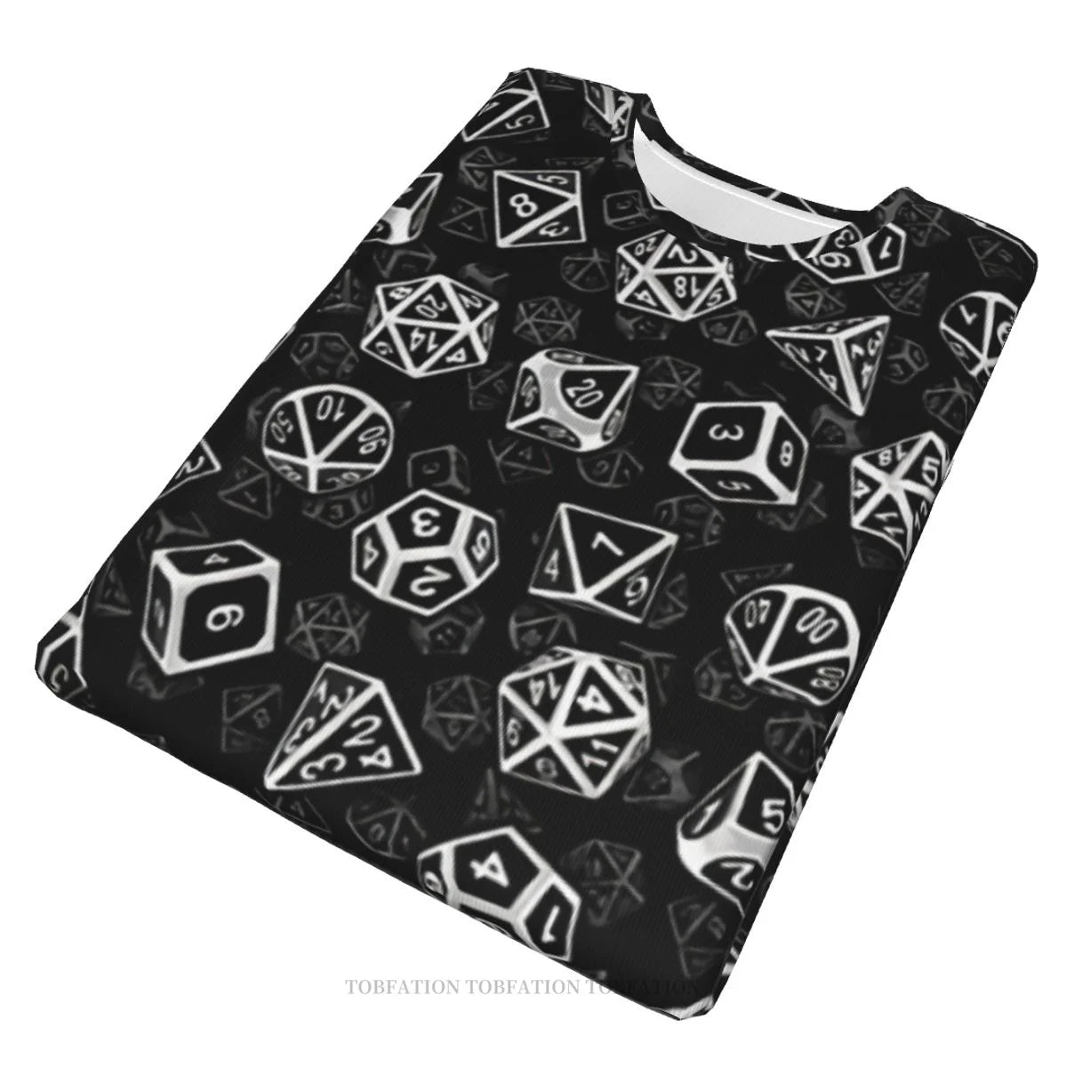 D20 Dice Set Pattern Dnd Summer T Shirts Polyester Tshirt Quick-drying Short Sleeve 3D Printed Breathable Clothes