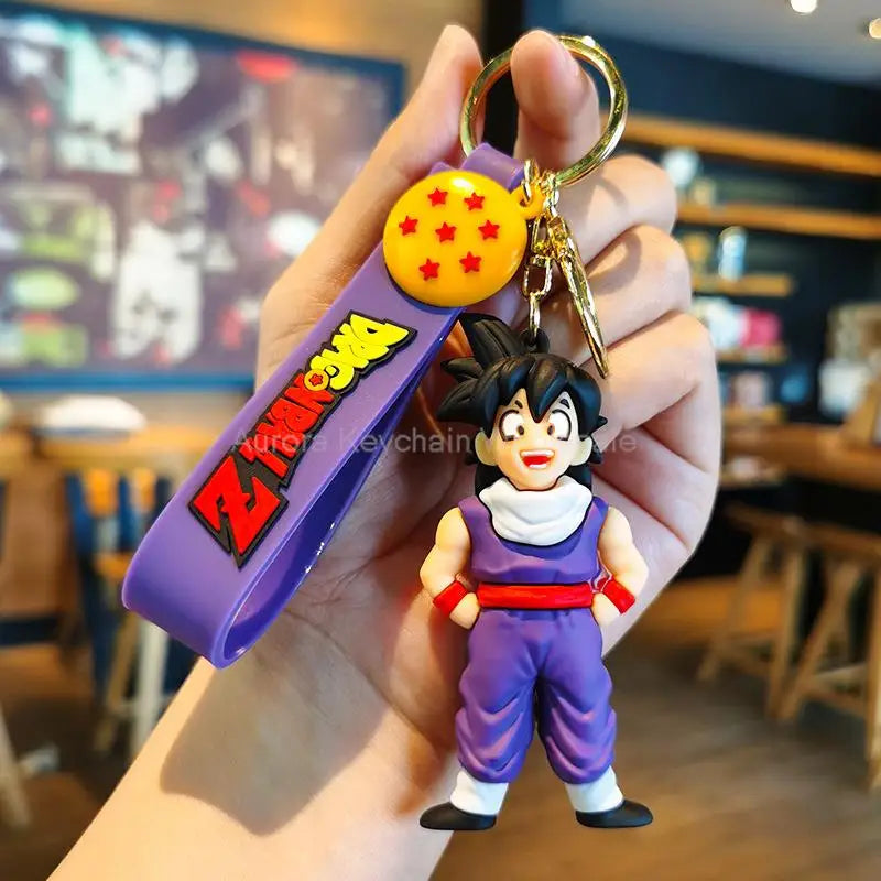 Dragon Ball Z Anime Keychain Super Saiyan Goku Master Roshi Buu Gohan Accessories Car Key Chains