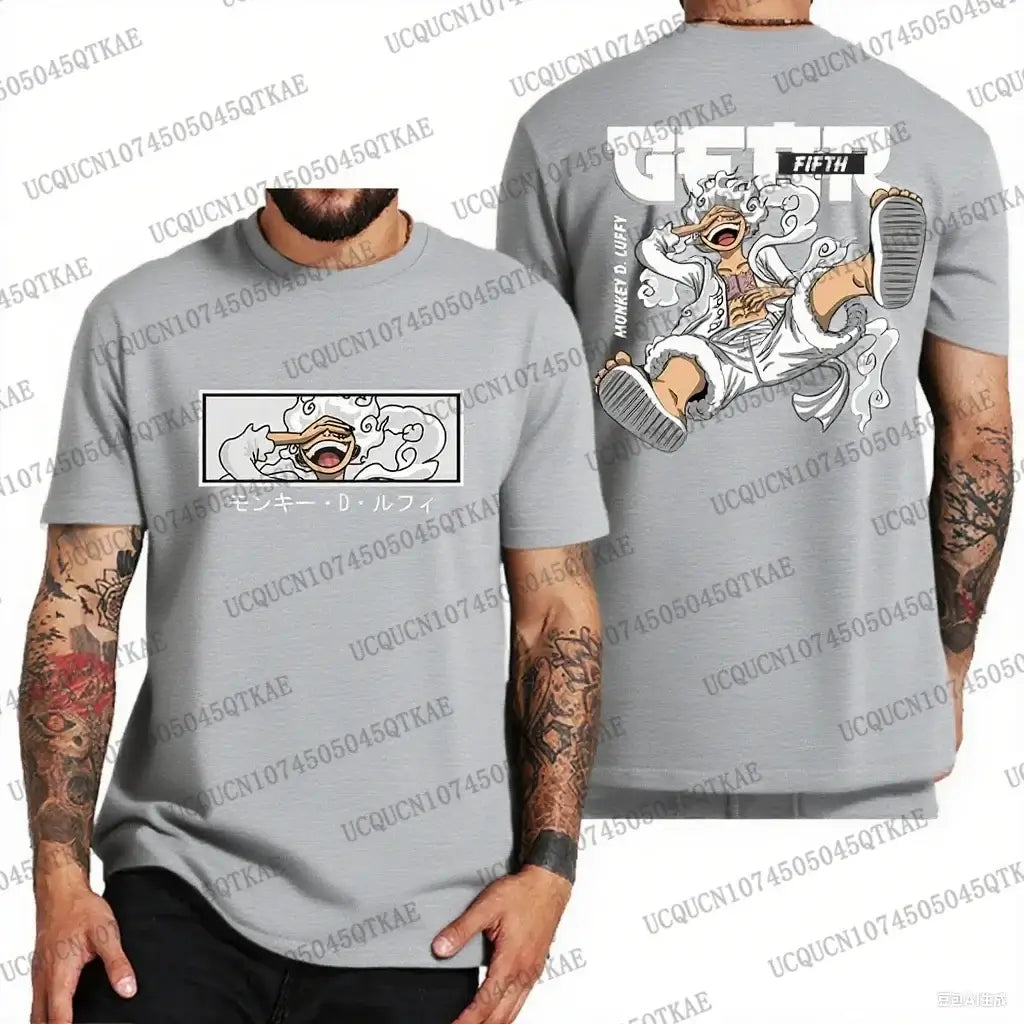 One Piece Luffy T-Shirt: Oversized Cotton Anime Streetwear