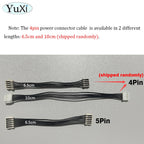2Pcs Power Connector Cables For PS4 1000 1100 1200 | 5Pin 4Pin Host Power Line Cord Replacement