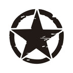 Army Star Vinyl Decal Sticker – Jeep Wrangler & All 4x4 Models | 3 Patterns, 4 Sizes, 4 Styles