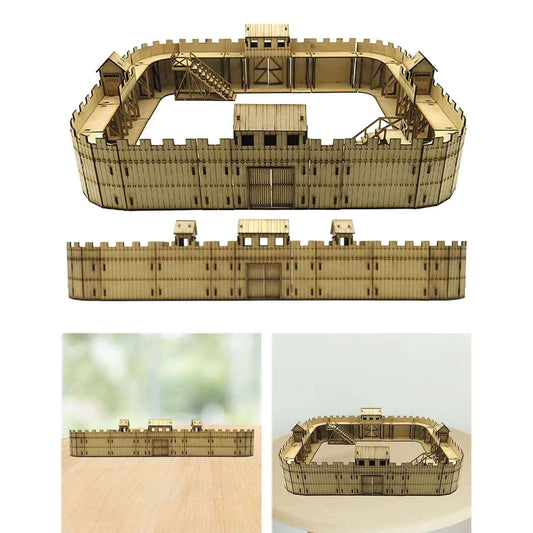 1/72 Fortress Building Model Kits DIY 3D Puzzles Innteractive Unassembly for Model Railway War Scene Layout Sand Table Decor