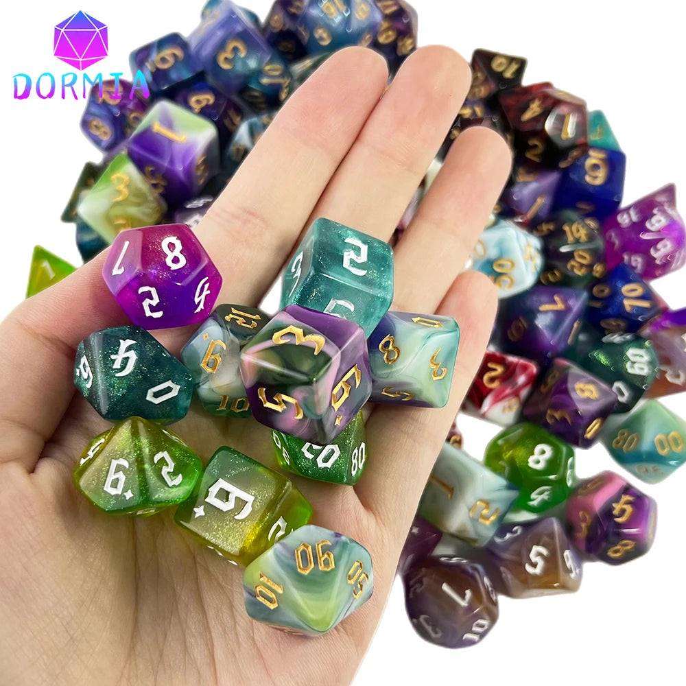 105pcs Dice Set with Bag for DND RPG Party/Family Table Board Role Playing Game Dados D4 D6 D8 D10 D% D12 D20