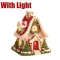 Christmas Cabin Incense Burner - Portable Resin Chimney Cabin for Home, Living Room, and Camping - With light