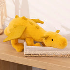 Giant Yellow Flying Dragon Plush Toy – Soft Huggable Dragon Pillow