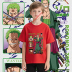One Piece Zoro Kids T-Shirt Pure Cotton Boys Top