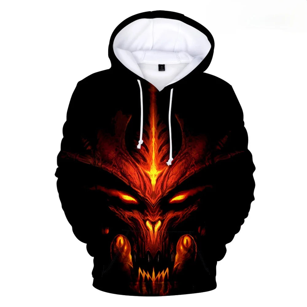Diablo III 3D Hoodie - Autumn Winter Sweatshirt for All