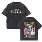 Akaza Koyuki T-shirt: Washed Oversized Anime Graphic Tee