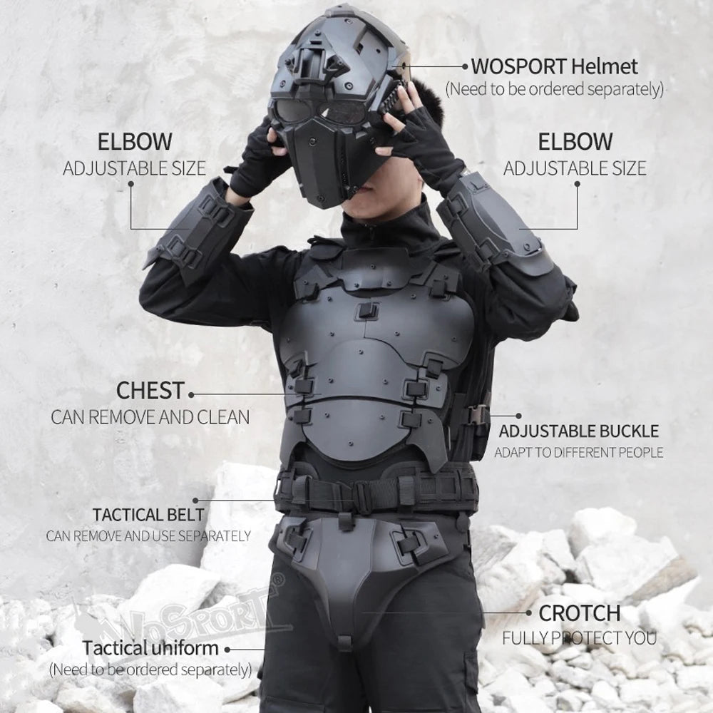 Tactical Armor Suit Deformation Protection Vest Adjustable Hunting Chest Protective Equipment Paintball Shooting CS Wargame Vest