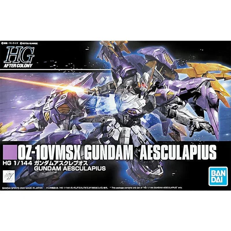 Bandai Original Gundam Model Kit Anime Figure HGAC 1/144 OZ-10VMSX GUNDAM AESCULAPIUS Action Figures Toys Gifts for Kids