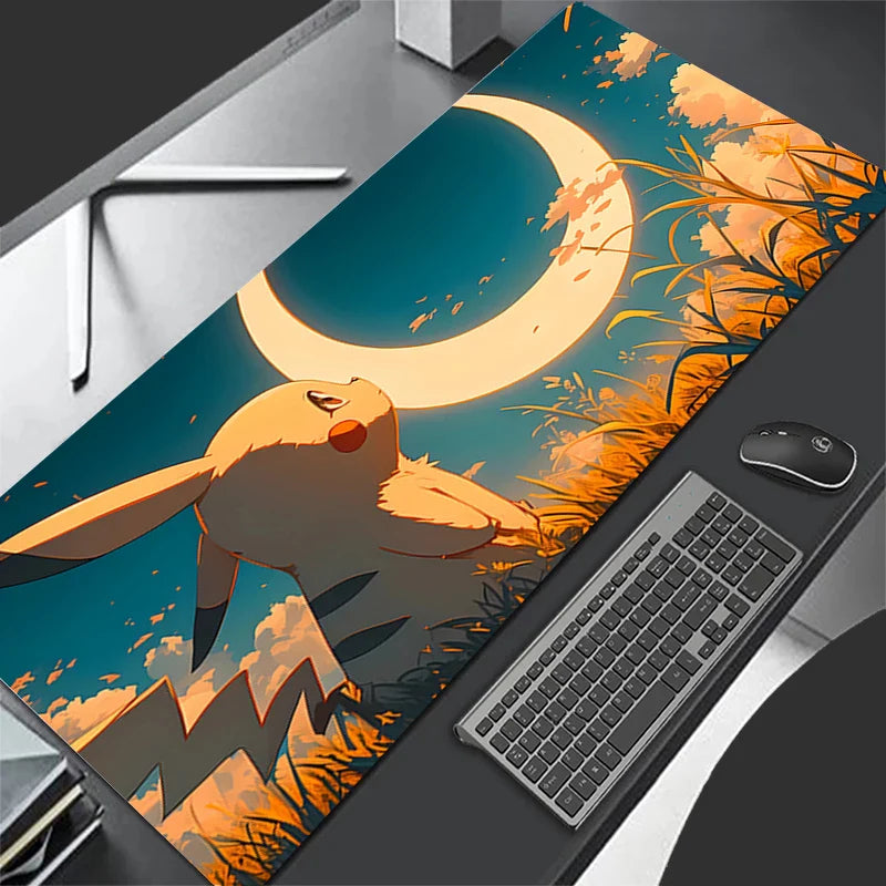 Pikachu Gamer Cabiner Keyboard Rug XXL P-pokemonS Desktop Mouse Pad